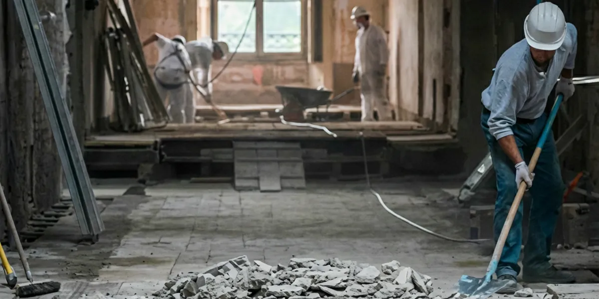 fire damage restoration professionals performing structural cleanup and restoration after a fire in Austin, TX