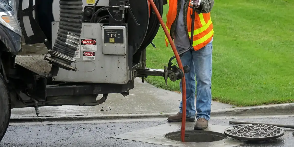 sewage clean up professionals using industrial equipment to remove contaminated wastewater in Austin, TX